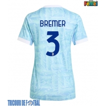 Echipament fotbal Juventus Gleison Bremer #3 Tricou Deplasare 2025-26 pentru femei maneca scurta