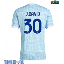 Echipament fotbal Juventus Jonathan David #30 Tricou Deplasare 2025-26 maneca scurta