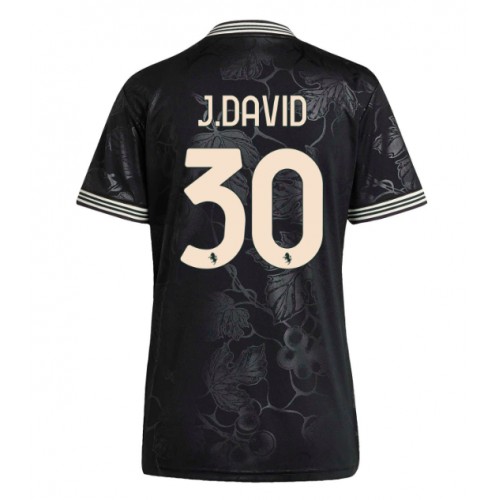 Echipament fotbal Juventus Jonathan David #30 Tricou Treilea 2025-26 pentru femei maneca scurta Echipament fotbal Juventus Jonathan David #30 Tricou Treilea 2025-26 pentru femei maneca scurta