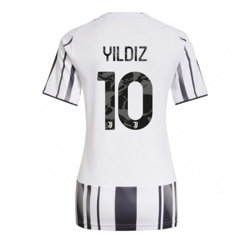 Echipament fotbal Juventus Kenan Yildiz #10 Tricou Acasa 2025-26 pentru femei maneca scurta Echipament fotbal Juventus Kenan Yildiz #10 Tricou Acasa 2025-26 pentru femei maneca scurta