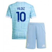 Echipament fotbal Juventus Kenan Yildiz #10 Tricou Deplasare 2025-26 pentru copii maneca scurta (+ Pantaloni scurti)