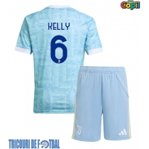 Echipament fotbal Juventus Lloyd Kelly #6 Tricou Deplasare 2025-26 pentru copii maneca scurta (+ Pantaloni scurti)