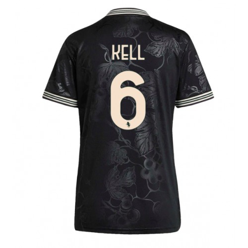 Echipament fotbal Juventus Lloyd Kelly #6 Tricou Treilea 2025-26 pentru femei maneca scurta Echipament fotbal Juventus Lloyd Kelly #6 Tricou Treilea 2025-26 pentru femei maneca scurta