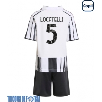Echipament fotbal Juventus Manuel Locatelli #5 Tricou Acasa 2025-26 pentru copii maneca scurta (+ Pantaloni scurti)
