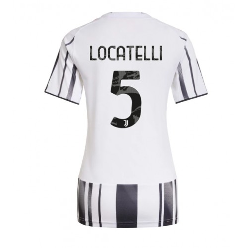 Echipament fotbal Juventus Manuel Locatelli #5 Tricou Acasa 2025-26 pentru femei maneca scurta Echipament fotbal Juventus Manuel Locatelli #5 Tricou Acasa 2025-26 pentru femei maneca scurta