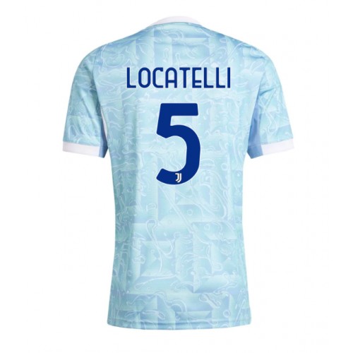 Echipament fotbal Juventus Manuel Locatelli #5 Tricou Deplasare 2025-26 maneca scurta Echipament fotbal Juventus Manuel Locatelli #5 Tricou Deplasare 2025-26 maneca scurta
