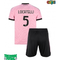 Echipament fotbal Juventus Manuel Locatelli #5 Tricou Deplasare 2026-27 pentru copii maneca scurta (+ Pantaloni scurti)