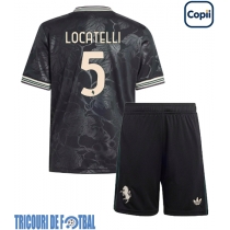 Echipament fotbal Juventus Manuel Locatelli #5 Tricou Treilea 2025-26 pentru copii maneca scurta (+ Pantaloni scurti)