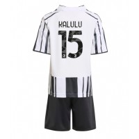Echipament fotbal Juventus Pierre Kalulu #15 Tricou Acasa 2025-26 pentru copii maneca scurta (+ Pantaloni scurti)