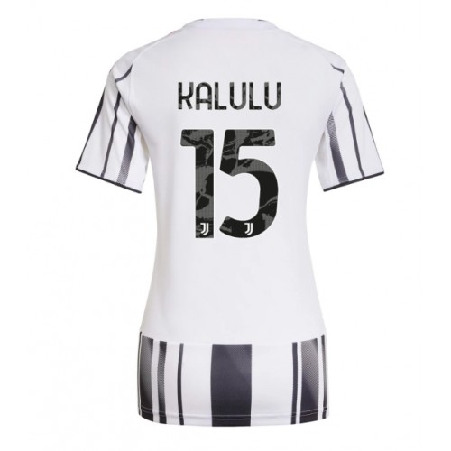 Echipament fotbal Juventus Pierre Kalulu #15 Tricou Acasa 2025-26 pentru femei maneca scurta Echipament fotbal Juventus Pierre Kalulu #15 Tricou Acasa 2025-26 pentru femei maneca scurta