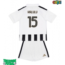 Echipament fotbal Juventus Pierre Kalulu #15 Tricou Acasa 2026-27 pentru copii maneca scurta (+ Pantaloni scurti)
