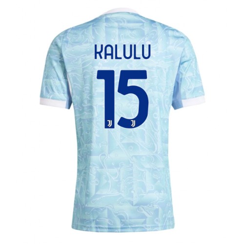 Echipament fotbal Juventus Pierre Kalulu #15 Tricou Deplasare 2025-26 maneca scurta Echipament fotbal Juventus Pierre Kalulu #15 Tricou Deplasare 2025-26 maneca scurta
