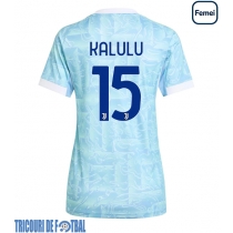 Echipament fotbal Juventus Pierre Kalulu #15 Tricou Deplasare 2025-26 pentru femei maneca scurta