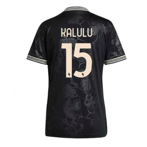 Echipament fotbal Juventus Pierre Kalulu #15 Tricou Treilea 2025-26 pentru femei maneca scurta Echipament fotbal Juventus Pierre Kalulu #15 Tricou Treilea 2025-26 pentru femei maneca scurta