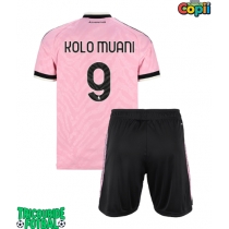 Echipament fotbal Juventus Randal Kolo Muani #9 Tricou Deplasare 2026-27 pentru copii maneca scurta (+ Pantaloni scurti)