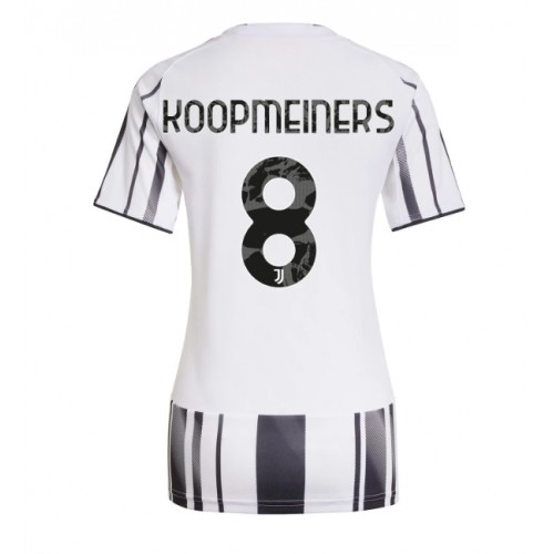 Echipament fotbal Juventus Teun Koopmeiners #8 Tricou Acasa 2025-26 pentru femei maneca scurta Echipament fotbal Juventus Teun Koopmeiners #8 Tricou Acasa 2025-26 pentru femei maneca scurta