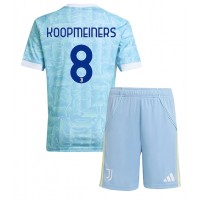 Echipament fotbal Juventus Teun Koopmeiners #8 Tricou Deplasare 2025-26 pentru copii maneca scurta (+ Pantaloni scurti)