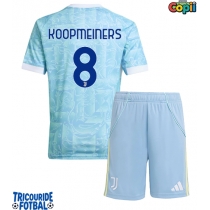 Echipament fotbal Juventus Teun Koopmeiners #8 Tricou Deplasare 2025-26 pentru copii maneca scurta (+ Pantaloni scurti)