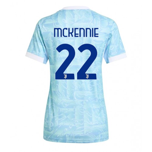 Echipament fotbal Juventus Weston McKennie #22 Tricou Deplasare 2025-26 pentru femei maneca scurta Echipament fotbal Juventus Weston McKennie #22 Tricou Deplasare 2025-26 pentru femei maneca scurta