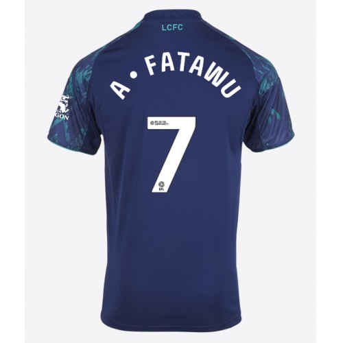 Echipament fotbal Leicester City Issahaku Fatawu #7 Tricou Deplasare 2025-26 maneca scurta Echipament fotbal Leicester City Issahaku Fatawu #7 Tricou Deplasare 2025-26 maneca scurta