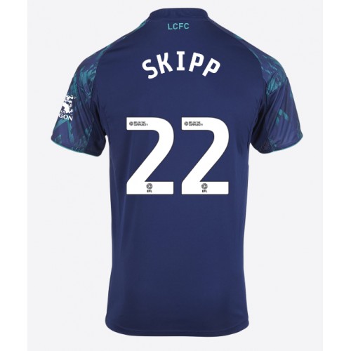 Echipament fotbal Leicester City Oliver Skipp #22 Tricou Deplasare 2025-26 maneca scurta Echipament fotbal Leicester City Oliver Skipp #22 Tricou Deplasare 2025-26 maneca scurta