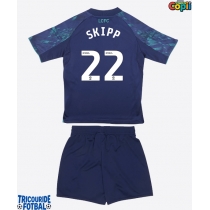 Echipament fotbal Leicester City Oliver Skipp #22 Tricou Deplasare 2025-26 pentru copii maneca scurta (+ Pantaloni scurti)
