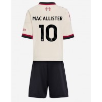 Echipament fotbal Liverpool Alexis Mac Allister #10 Tricou Deplasare 2025-26 pentru copii maneca scurta (+ Pantaloni scurti)