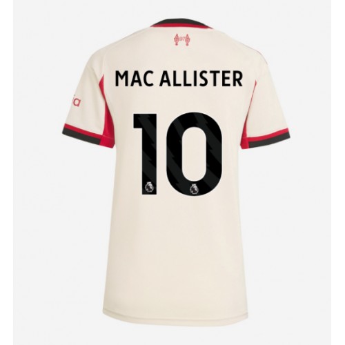 Echipament fotbal Liverpool Alexis Mac Allister #10 Tricou Deplasare 2025-26 pentru femei maneca scurta Echipament fotbal Liverpool Alexis Mac Allister #10 Tricou Deplasare 2025-26 pentru femei maneca scurta