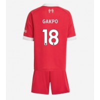 Echipament fotbal Liverpool Cody Gakpo #18 Tricou Acasa 2025-26 pentru copii maneca scurta (+ Pantaloni scurti)