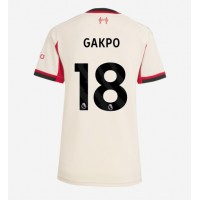 Echipament fotbal Liverpool Cody Gakpo #18 Tricou Deplasare 2025-26 pentru femei maneca scurta