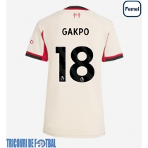 Echipament fotbal Liverpool Cody Gakpo #18 Tricou Deplasare 2025-26 pentru femei maneca scurta