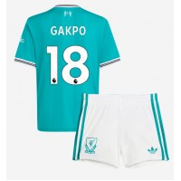 Echipament fotbal Liverpool Cody Gakpo #18 Tricou Treilea 2025-26 pentru copii maneca scurta (+ Pantaloni scurti)