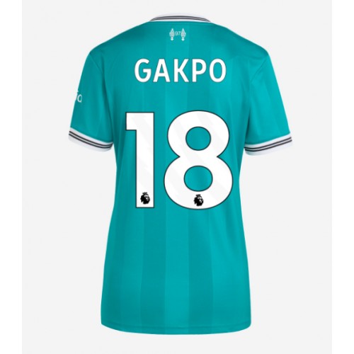 Echipament fotbal Liverpool Cody Gakpo #18 Tricou Treilea 2025-26 pentru femei maneca scurta Echipament fotbal Liverpool Cody Gakpo #18 Tricou Treilea 2025-26 pentru femei maneca scurta