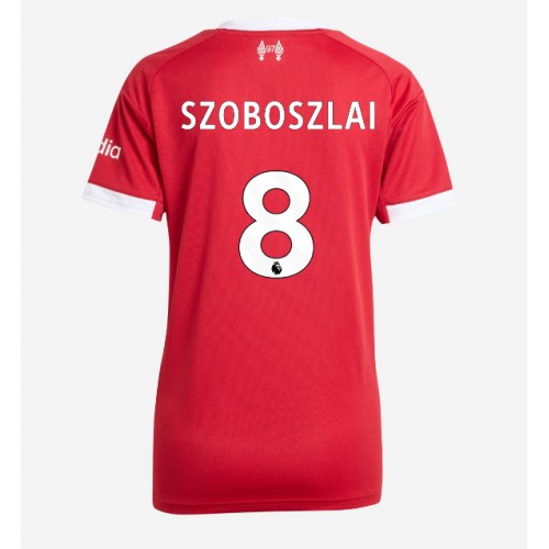 Echipament fotbal Liverpool Dominik Szoboszlai #8 Tricou Acasa 2025-26 pentru femei maneca scurta Echipament fotbal Liverpool Dominik Szoboszlai #8 Tricou Acasa 2025-26 pentru femei maneca scurta