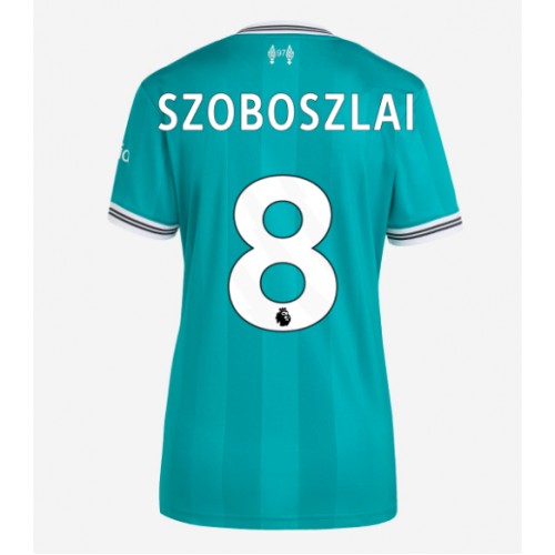 Echipament fotbal Liverpool Dominik Szoboszlai #8 Tricou Treilea 2025-26 pentru femei maneca scurta Echipament fotbal Liverpool Dominik Szoboszlai #8 Tricou Treilea 2025-26 pentru femei maneca scurta