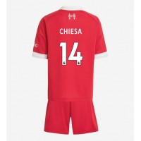 Echipament fotbal Liverpool Federico Chiesa #14 Tricou Acasa 2025-26 pentru copii maneca scurta (+ Pantaloni scurti)