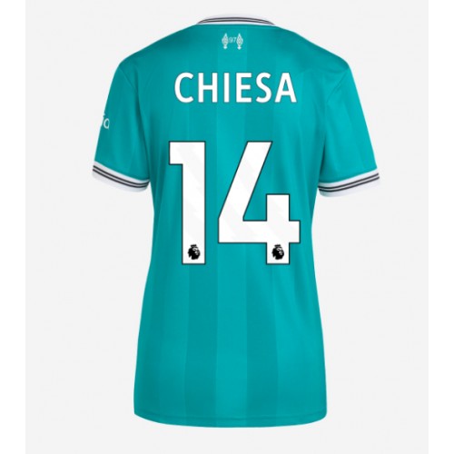 Echipament fotbal Liverpool Federico Chiesa #14 Tricou Treilea 2025-26 pentru femei maneca scurta Echipament fotbal Liverpool Federico Chiesa #14 Tricou Treilea 2025-26 pentru femei maneca scurta
