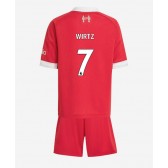 Echipament fotbal Liverpool Florian Wirtz #7 Tricou Acasa 2025-26 pentru copii maneca scurta (+ Pantaloni scurti)