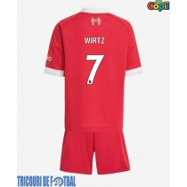 Echipament fotbal Liverpool Florian Wirtz #7 Tricou Acasa 2025-26 pentru copii maneca scurta (+ Pantaloni scurti)