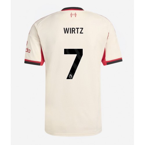 Echipament fotbal Liverpool Florian Wirtz #7 Tricou Deplasare 2025-26 maneca scurta Echipament fotbal Liverpool Florian Wirtz #7 Tricou Deplasare 2025-26 maneca scurta