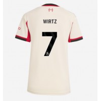Echipament fotbal Liverpool Florian Wirtz #7 Tricou Deplasare 2025-26 pentru femei maneca scurta Echipament fotbal Liverpool Florian Wirtz #7 Tricou Deplasare 2025-26 pentru femei maneca scurta