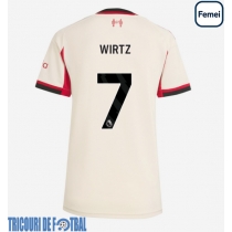 Echipament fotbal Liverpool Florian Wirtz #7 Tricou Deplasare 2025-26 pentru femei maneca scurta