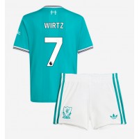 Echipament fotbal Liverpool Florian Wirtz #7 Tricou Treilea 2025-26 pentru copii maneca scurta (+ Pantaloni scurti)