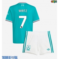 Echipament fotbal Liverpool Florian Wirtz #7 Tricou Treilea 2025-26 pentru copii maneca scurta (+ Pantaloni scurti)