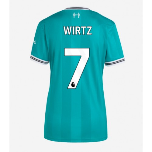 Echipament fotbal Liverpool Florian Wirtz #7 Tricou Treilea 2025-26 pentru femei maneca scurta Echipament fotbal Liverpool Florian Wirtz #7 Tricou Treilea 2025-26 pentru femei maneca scurta