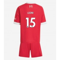 Echipament fotbal Liverpool Giovanni Leoni #15 Tricou Acasa 2025-26 pentru copii maneca scurta (+ Pantaloni scurti)