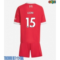 Echipament fotbal Liverpool Giovanni Leoni #15 Tricou Acasa 2025-26 pentru copii maneca scurta (+ Pantaloni scurti)