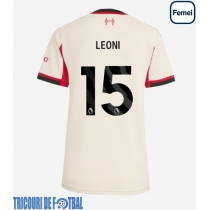 Echipament fotbal Liverpool Giovanni Leoni #15 Tricou Deplasare 2025-26 pentru femei maneca scurta