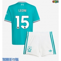 Echipament fotbal Liverpool Giovanni Leoni #15 Tricou Treilea 2025-26 pentru copii maneca scurta (+ Pantaloni scurti)