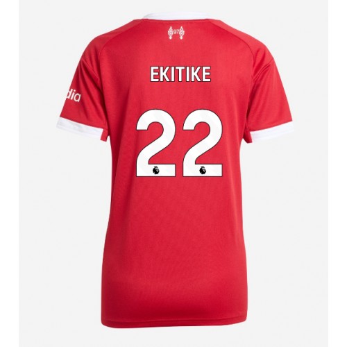 Echipament fotbal Liverpool Hugo Ekitike #22 Tricou Acasa 2025-26 pentru femei maneca scurta Echipament fotbal Liverpool Hugo Ekitike #22 Tricou Acasa 2025-26 pentru femei maneca scurta